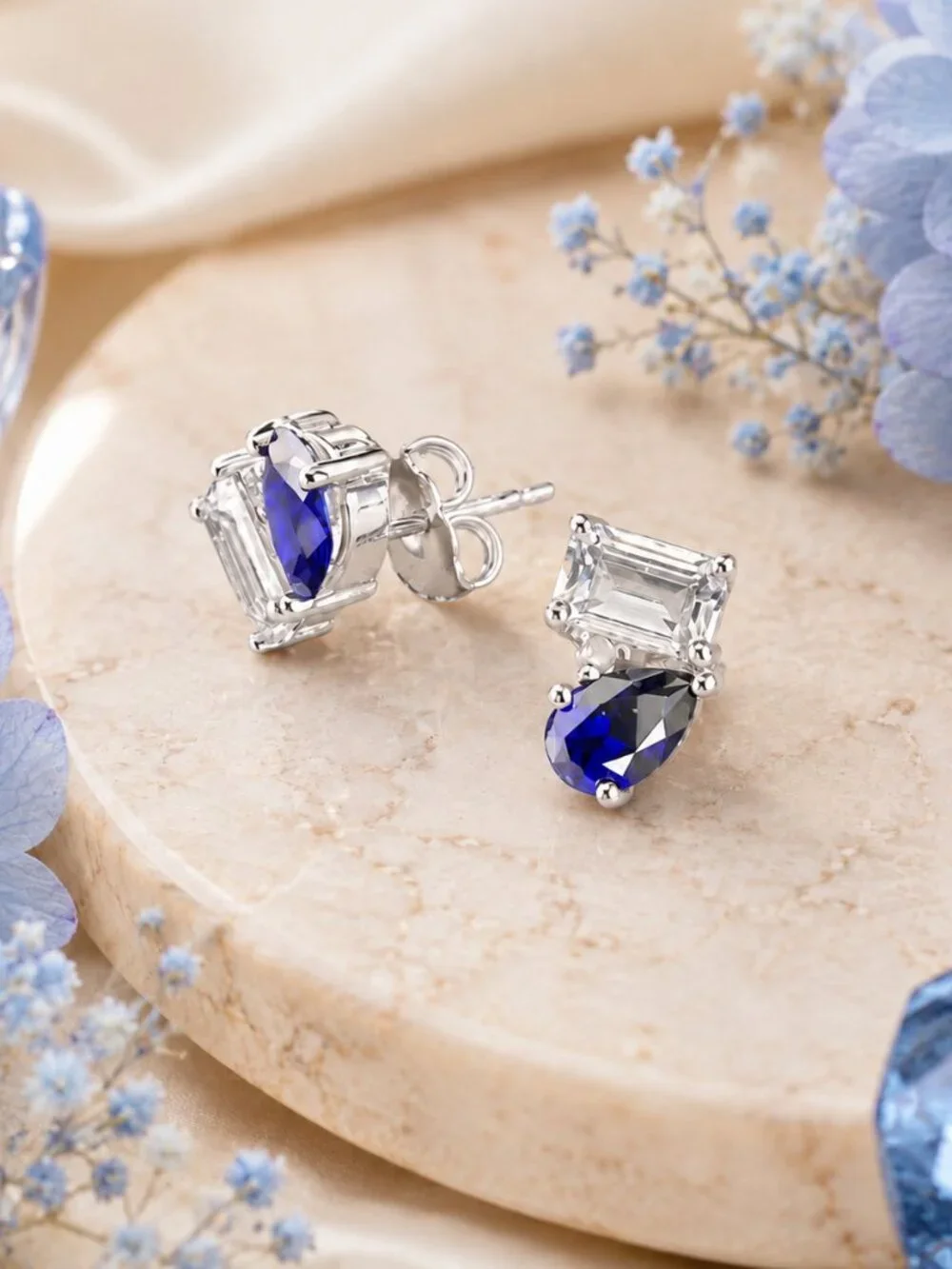 Royal Sapphire Diamond Drops